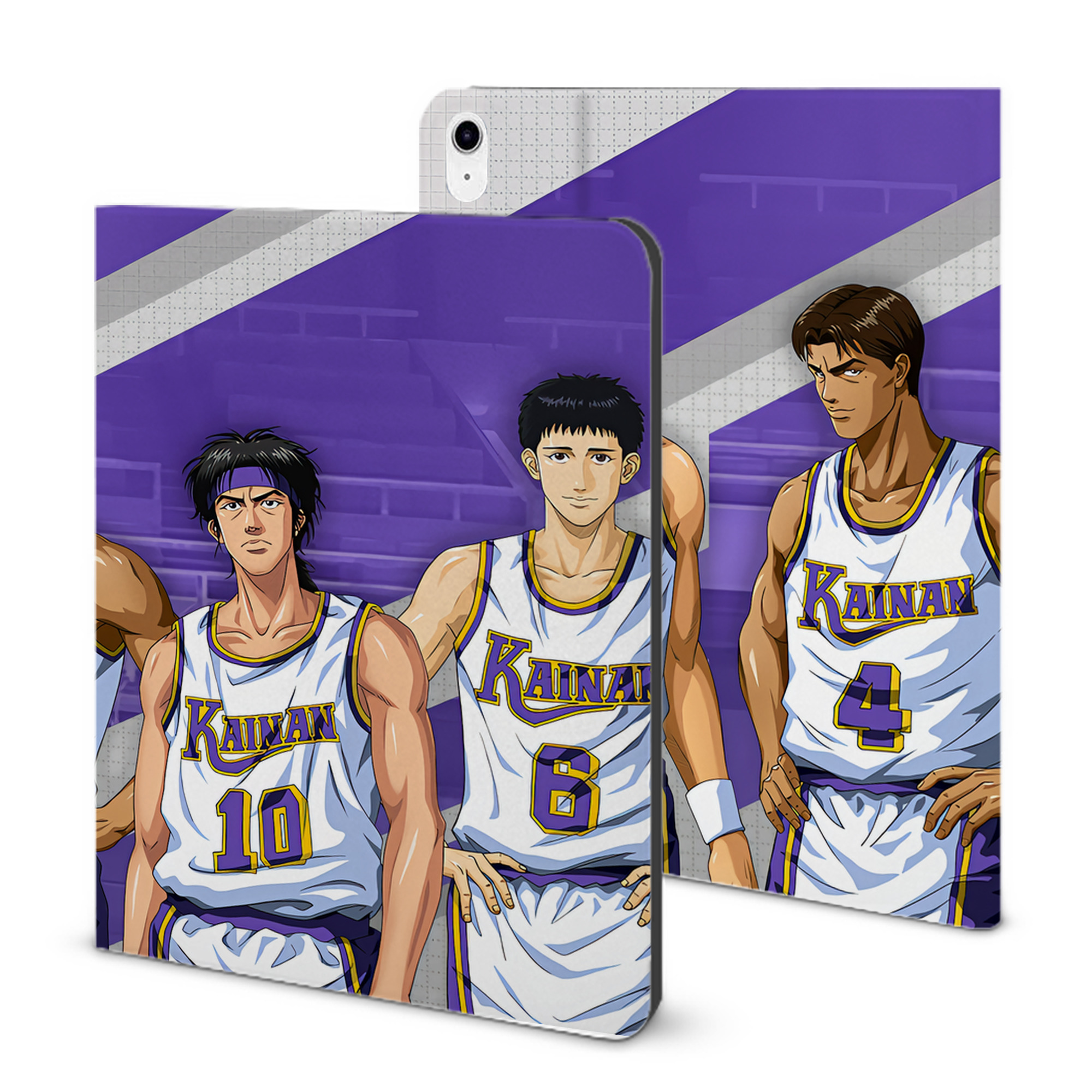（画像用） SLAM DUNK／スラムダンク IPad ケース ブック型 PUレザー TPU 耐衝撃 軽量 薄型 ペン収納なし 全面保護 IPad 各モデル対応